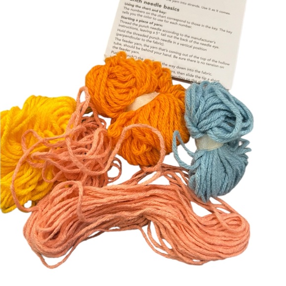 2 Loops & Threads Craft Kits Sunrise Punch Needle Kit Butterfly Embroidery Kit - Picture 6 of 10